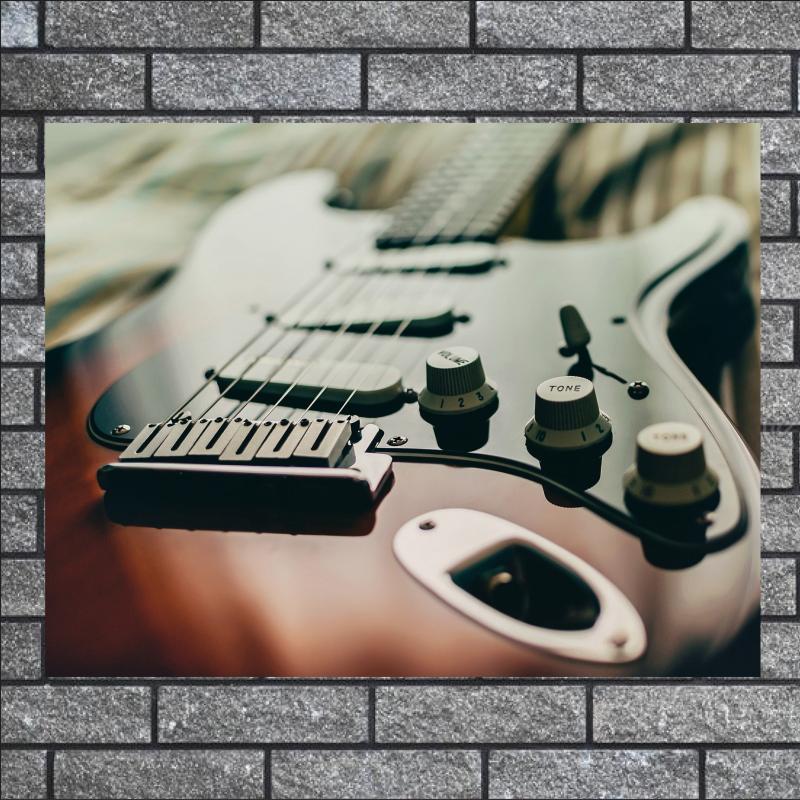 Elektronik Gitar Kanvas Tablo-658